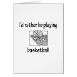 Jouer au basket-ball carte de vœux