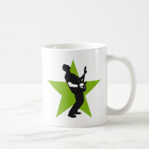 jouer du rock plus player e-guitar tasse à café