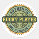 Joueur authentique de rugby adhésif