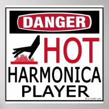 Joueur chaud d'harmonica posters