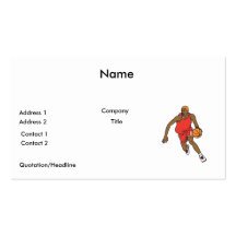 joueur de basket de vecteur ruisselant cartes de visite personnelles
