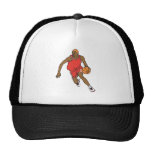joueur de basket de vecteur ruisselant casquettes