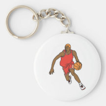 joueur de basket de vecteur ruisselant porte-clef