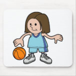 joueur de basket féminin tapis de souris