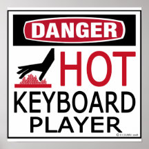 Joueur de clavier chaud affiche