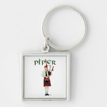 Joueur de cornemuse - kilt rouge porte-clef