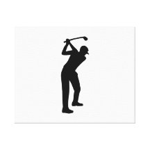 Joueur de golf toiles tendues sur châssis