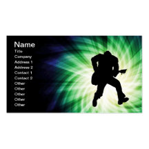 Joueur de guitare frais cartes de visite personnelles