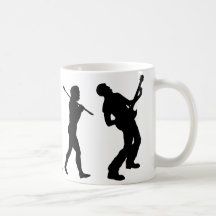 Joueur de guitare tasses à café