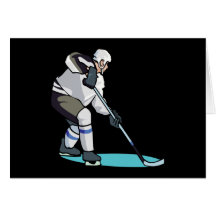 Joueur de hockey carte de vœux