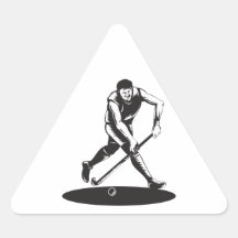 Joueur de hockey de champ fonctionnant avec le bât autocollants
