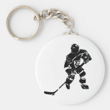 Joueur de hockey de glace porte-clés