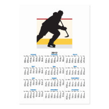 joueur de hockey de glace sur le mouvement cartes de visite professionnelles