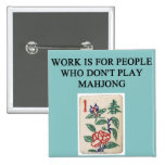 joueur de jeu de mahjong badges avec agrafe