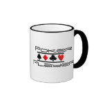 Joueur de poker tasses à café