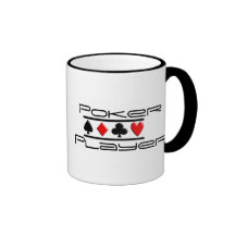 Joueur de poker tasses à café