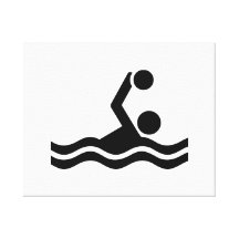 Joueur de polo d'eau toile tendue