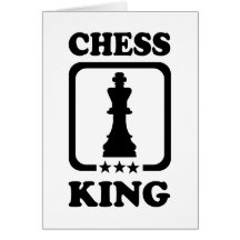 Joueur de roi d'échecs cartes de vœux