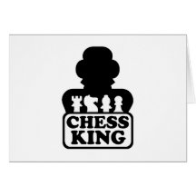 Joueur de roi d'échecs cartes de vœux