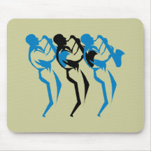 Joueur de saxo tapis de souris