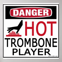 Joueur de trombone chaud posters