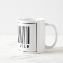 Joueur de violoncelle de code barres tasse