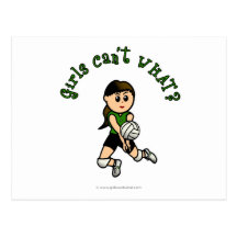 Joueur de volleyball féminin léger dans l'uniforme carte postale
