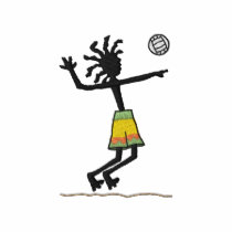 Joueur de volleyball polos brodés