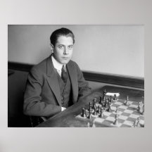 Joueur d'échecs de champion du monde, 1915 affiche