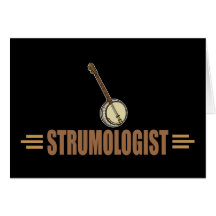 Joueur humoristique de banjo carte