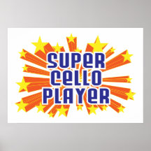 Joueur superbe de violoncelle posters