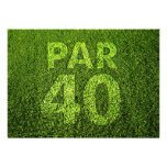 Jouez au golf la quarantième fête d'anniversaire invitation