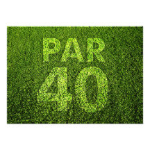 Jouez au golf la quarantième fête d'anniversaire invitation