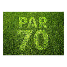 Jouez au golf la soixante-dixième fête d'anniversa invitations