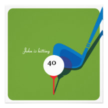 Jouez au golf le quarantième anniversaire - en bal invitations
