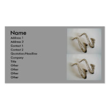 Jouez-le sur ces saxophones cartes de visite personnelles
