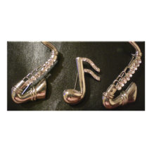 Jouez une note musicale sur ce Saxaphone Cartes Avec Photo