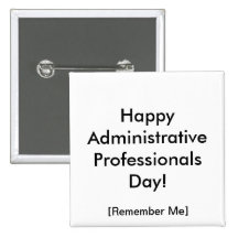 Jour administratif heureux de professionnels ! badge avec épingle
