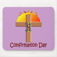 Jour catholique de confirmation pour des enfants tapis de souris