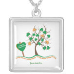 Jour chanceux de St Patricks de shamrock de trèfle Pendentif Personnalisé
