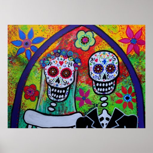 JOUR DE COUPLES DE MARIAGE DES MORTS POSTERS