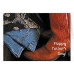 Jour de Father'sa de bottes de cowboy Cartes