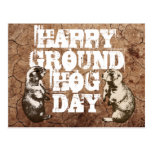 JOUR DE GROUNDHOG HEUREUX CARTES POSTALES