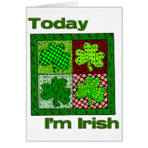 Jour de la Saint Patrick aujourd'hui je suis irlan Carte De Vœux