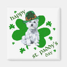 Jour de la Saint Patrick de Westie Aimants