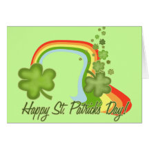Jour de la Saint Patrick heureux Carte De Vœux