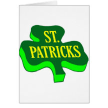 Jour de la Saint Patrick (trèfle) Carte De Vœux
