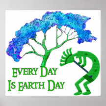 Jour de la terre Kokopelli Poster