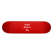 Jour de mères heureux. Rouge et rose. Coutume Skateboard Customisable