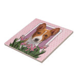 Jour de mères - tulipes roses - Basenji Carreaux En Céramique